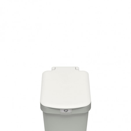 Κάδος απορριμμάτων με πεντάλ Brabantia StepUp 1008480, 16 L, Οικολογικά υλικά, Μεγάλο άνοιγμα, Ανοιχτό γκρι