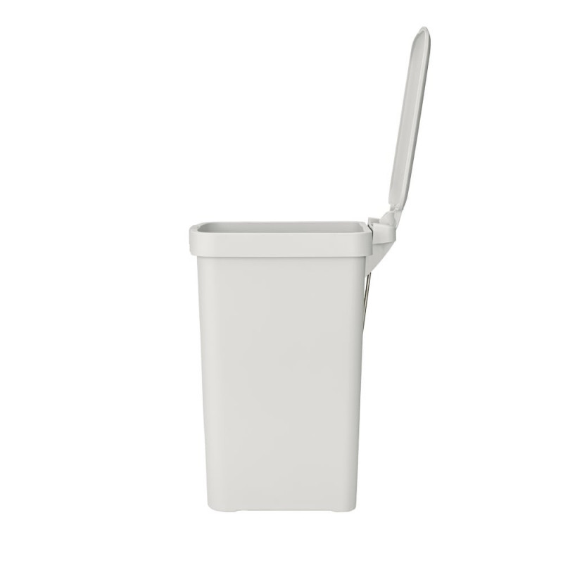 Κάδος απορριμμάτων με πεντάλ Brabantia StepUp 1008480, 16 L, Οικολογικά υλικά, Μεγάλο άνοιγμα, Ανοιχτό γκρι
