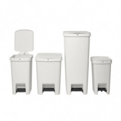 Κάδος απορριμμάτων με πεντάλ Brabantia StepUp 1008480, 16 L, Οικολογικά υλικά, Μεγάλο άνοιγμα, Ανοιχτό γκρι
