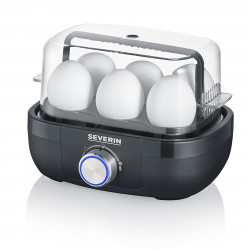 Αυγομάγειρα Severin EK 3166, 420W, 6 αυγά, Ένδειξη ήχου, Ρυθμιζόμενο επίπεδο σταθερότητας, Μαύρο/ασημί