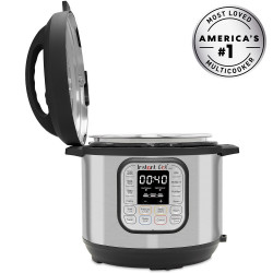Πολυμάγειρας  Instant Pot Duo 80113006101, 1200W, 7,6 l, 13 προγράμματα, Για 8-12 μερίδες, Λειτουργία ρύθμισης και λήξεως, Ασημί