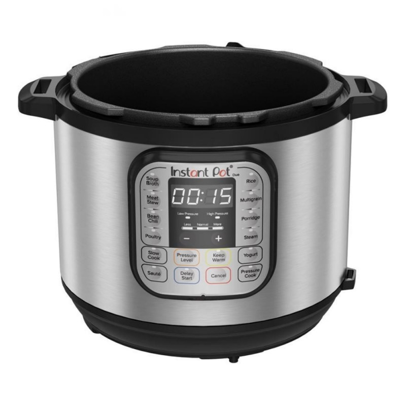 Πολυμάγειρας  Instant Pot Duo 80113006101, 1200W, 7,6 l, 13 προγράμματα, Για 8-12 μερίδες, Λειτουργία ρύθμισης και λήξεως, Ασημί