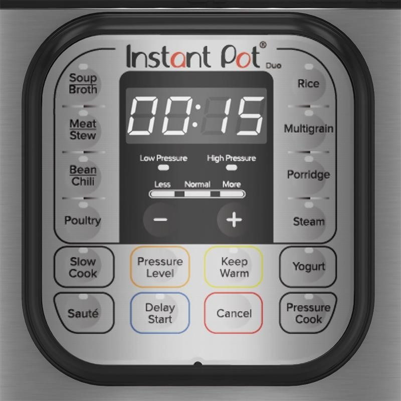 Πολυμάγειρας  Instant Pot Duo 80113006101, 1200W, 7,6 l, 13 προγράμματα, Για 8-12 μερίδες, Λειτουργία ρύθμισης και λήξεως, Ασημί
