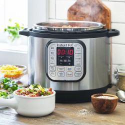 Πολυμάγειρας  Instant Pot Duo 80113006101, 1200W, 7,6 l, 13 προγράμματα, Για 8-12 μερίδες, Λειτουργία ρύθμισης και λήξεως, Ασημί