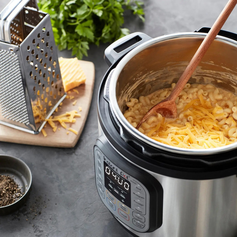 Πολυμάγειρας  Instant Pot Duo 80113006101, 1200W, 7,6 l, 13 προγράμματα, Για 8-12 μερίδες, Λειτουργία ρύθμισης και λήξεως, Ασημί