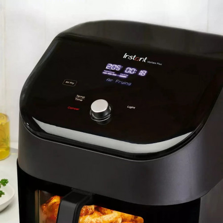 Φριτέζα ζεστού αέρα Instant Pot Vortex Plus Clearcook 140309701, 1700W, 5,7 l, 6 προγράμματα, 35-205C, Εσωτερικό φως, Μαύρο
