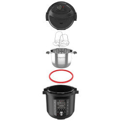 Πολυμάγειρα Instant Pot PRO 8 113005701, 1400W, 7,6 l, 28 προγράμματα, 11 Safety Systems, Μαύρο