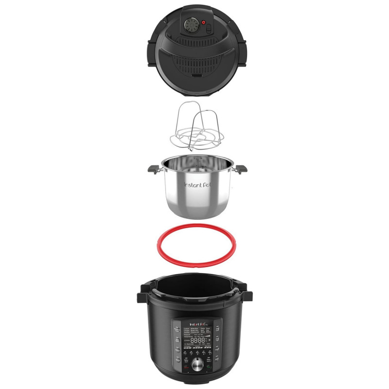 Πολυμάγειρα Instant Pot PRO 8 113005701, 1400W, 7,6 l, 28 προγράμματα, 11 Safety Systems, Μαύρο