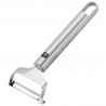 Αποφλοιωτής Zwilling Pro 37160008, 16,6 cm, Ανοξείδωτο 18/10, Περιστρεφόμενη διπλή λεπίδα, Ασημί