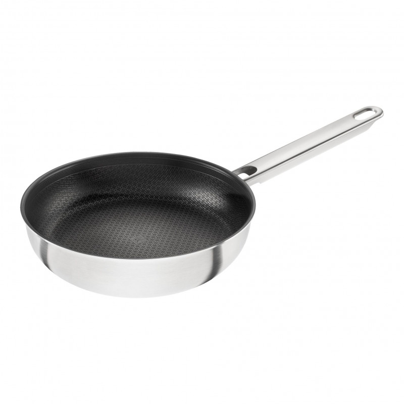 Βαθύ τηγάνι Zwilling Joy Plus 1029411, 28 cm, αντικολλητική επίστρωση Permaresist Ultra, ανοξείδωτο ατσάλι 18/10, Φούρνος και επαγωγή, Ασημί