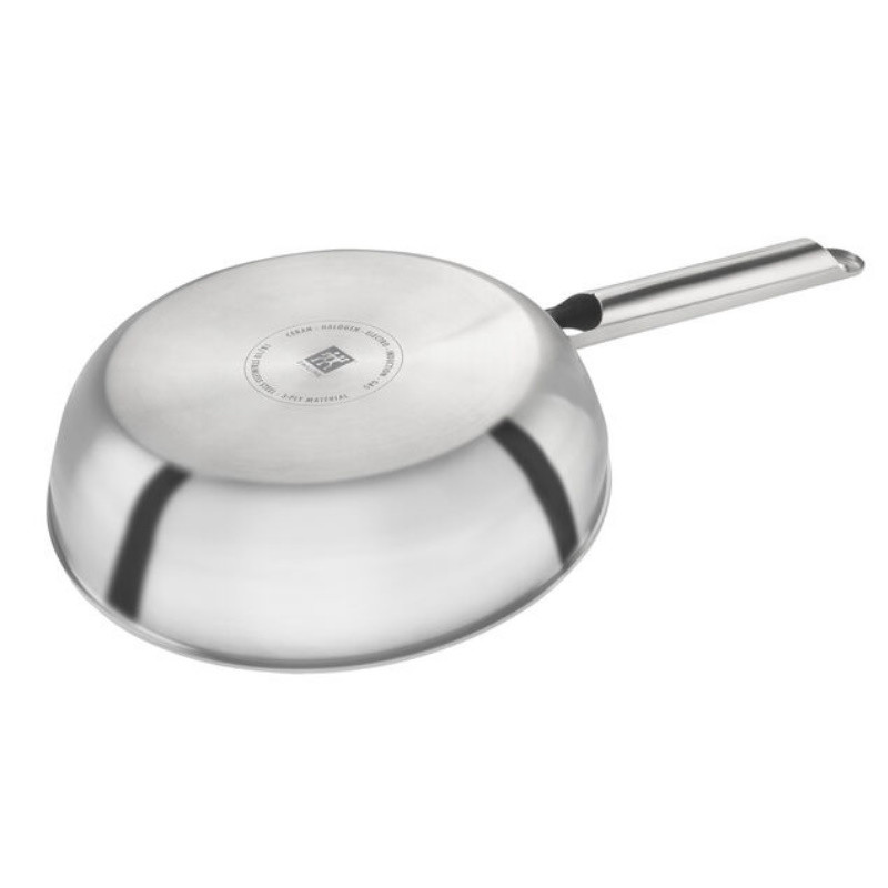 Βαθύ τηγάνι Zwilling Joy Plus 1029411, 28 cm, αντικολλητική επίστρωση Permaresist Ultra, ανοξείδωτο ατσάλι 18/10, Φούρνος και επαγωγή, Ασημί
