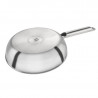Βαθύ τηγάνι Zwilling Joy Plus 1029411, 28 cm, αντικολλητική επίστρωση Permaresist Ultra, ανοξείδωτο ατσάλι 18/10, Φούρνος και επαγωγή, Ασημί