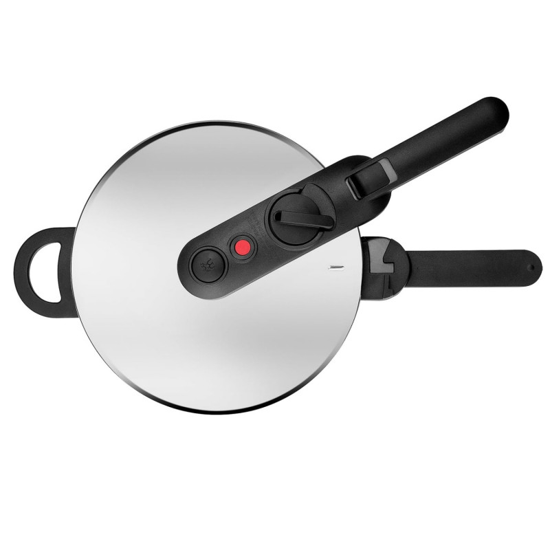 Χύτρα ταχύτητας Zwilling EcoQuick II 64243422, 4 l, 22 cm, 2 ρυθμίσεις, Βαλβίδα ασφαλείας, Ανοξείδωτο ατσάλι 18/10, Επαγωγή, Ασημί