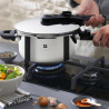 Χύτρα ταχύτητας Zwilling EcoQuick II 64243422, 4 l, 22 cm, 2 ρυθμίσεις, Βαλβίδα ασφαλείας, Ανοξείδωτο ατσάλι 18/10, Επαγωγή, Ασημί