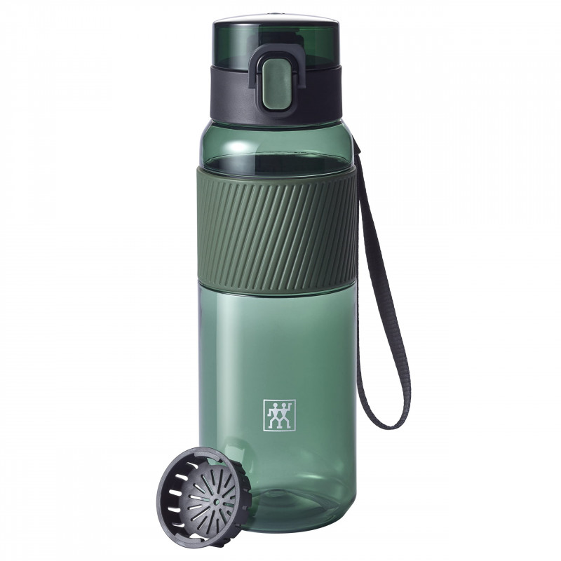 Μπουκάλι νερού Zwilling 1024178, 680 ml, Tritan, ανθεκτικό σε χτυπήματα και διαρροές, φίλτρο φρούτων, χωρίς BPA, Πράσινο