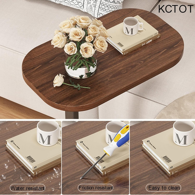 Τραπεζάκι καφέ MULTITABLE 4497, Σχήμα C, Μεταλλικός σκελετός, Έως 22 κιλά, Καφέ/Μαύρο