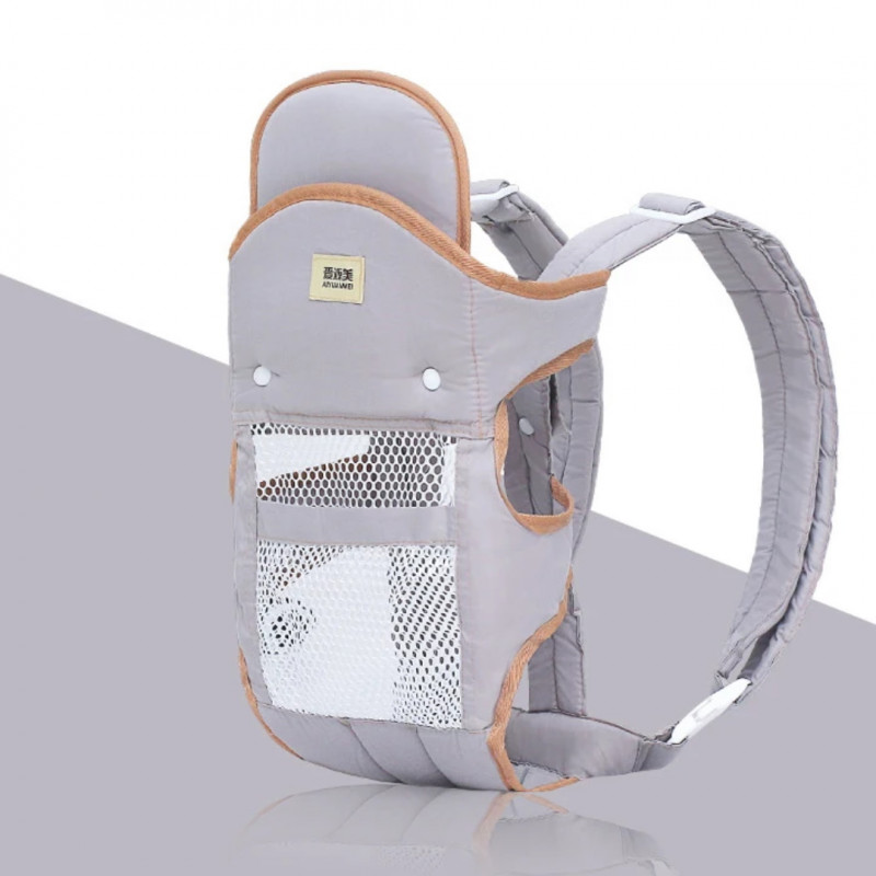 Σακίδιο/ Καγκουρό για μωρό BREATHABLE BABY 5306, Εργονομικός, Ρυθμιζόμενοι ιμάντες, Διχτυωτός αερισμός, Γκρι