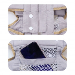 Σακίδιο/ Καγκουρό για μωρό BREATHABLE BABY 5306, Εργονομικός, Ρυθμιζόμενοι ιμάντες, Διχτυωτός αερισμός, Γκρι