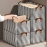 Καλάθι αποθήκευσης CADDY 2514, 47x28x20 cm, Πτυσσόμενο, Μαύρο/Λευκό