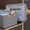 Καλάθι αποθήκευσης CADDY 2514, 47x28x20 cm, Πτυσσόμενο, Μαύρο/Λευκό