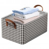 Καλάθι αποθήκευσης CADDY 2514, 47x28x20 cm, Πτυσσόμενο, Μαύρο/Λευκό