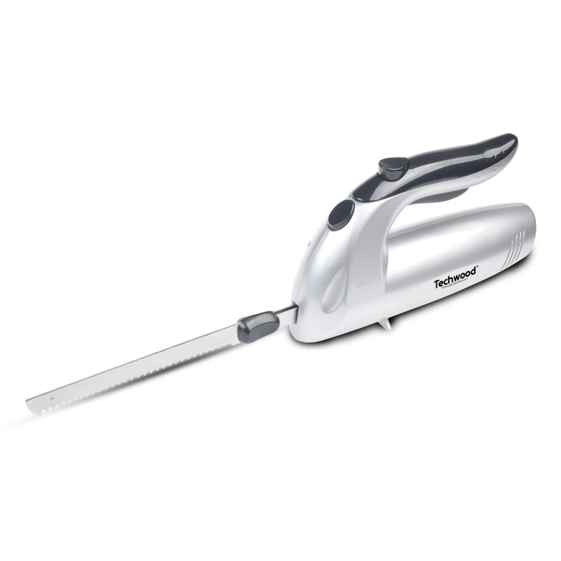 Ηλεκτρικό μαχαίρι Techwood TCE-009, 24,5 cm, 150W, 2 ανοξείδωτες λεπίδες, κοπή κατεψυγμένων τροφίμων, Inox
