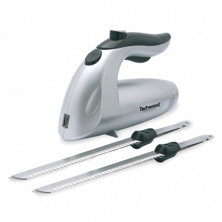 Ηλεκτρικό μαχαίρι Techwood TCE-009, 24,5 cm, 150W, 2 ανοξείδωτες λεπίδες, κοπή κατεψυγμένων τροφίμων, Inox