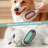 Χτένα για σκύλους και γάτες HAPPY PAWS 1924, 33x30x23 cm, Κατάλληλη για όλους τους τύπους τρίχας, Λευκό/Πράσινο