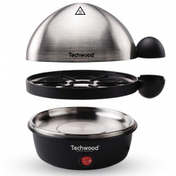 Αυγομάγειρα Techwood TO-007 , 350W, Μέχρι 7 βρασμένα αυγά, Λειτουργία τηγανίσματος μέχρι 4 αυγά, Συναγερμός, Μαύρο/inox