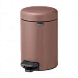 Κάδος με πεντάλ Brabantia NewIcon 1008837, 3 L, Ομαλό κλείσιμο, Αντιολισθητική βάση, Σατινέ φινίρισμα, Καφέ