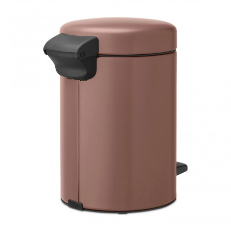 Κάδος με πεντάλ Brabantia NewIcon 1008837, 3 L, Ομαλό κλείσιμο, Αντιολισθητική βάση, Σατινέ φινίρισμα, Καφέ