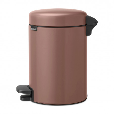 Κάδος με πεντάλ Brabantia NewIcon 1008837, 3 L, Ομαλό κλείσιμο, Αντιολισθητική βάση, Σατινέ φινίρισμα, Καφέ