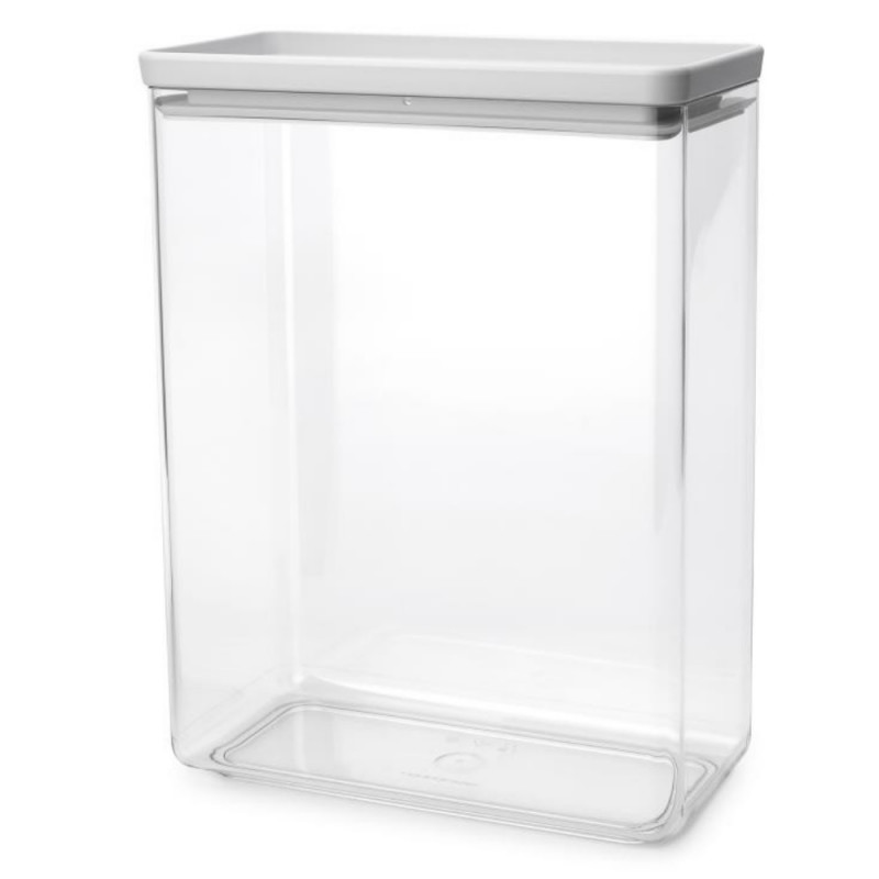 Κουτί αποθήκευσης Brabantia Tasty+ Stackable 1008878, 5,4 l, Σφραγισμένο με σιλικόνη, χωρίς BPA, Ανοιχτό γκρι