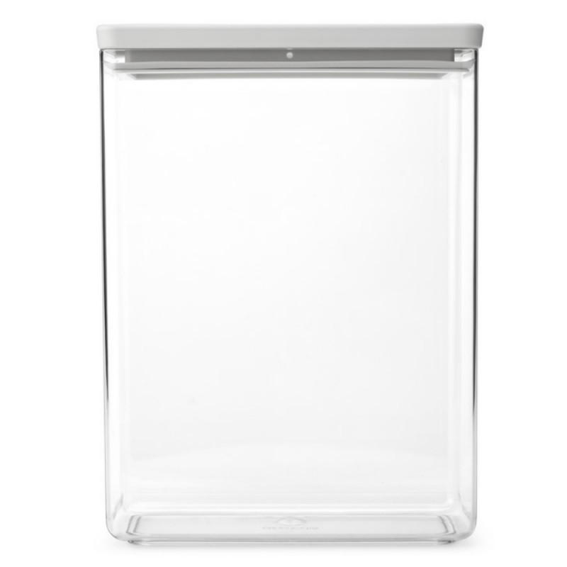 Κουτί αποθήκευσης Brabantia Tasty+ Stackable 1008878, 5,4 l, Σφραγισμένο με σιλικόνη, χωρίς BPA, Ανοιχτό γκρι