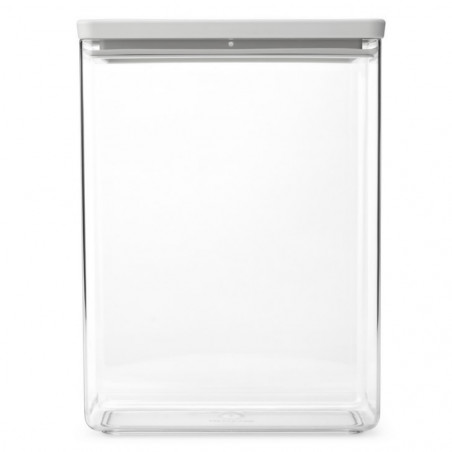 Κουτί αποθήκευσης Brabantia Tasty+ Stackable 1008878, 5,4 l, Σφραγισμένο με σιλικόνη, χωρίς BPA, Ανοιχτό γκρι