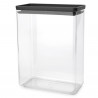 Κουτί αποθήκευσης Brabantia Tasty+ Stackable 1008877, 5,4 l, Σφραγισμένο με σιλικόνη, χωρίς BPA, Σκούρο γκρι
