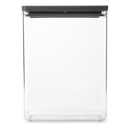 Κουτί αποθήκευσης Brabantia Tasty+ Stackable 1008877, 5,4 l, Σφραγισμένο με σιλικόνη, χωρίς BPA, Σκούρο γκρι