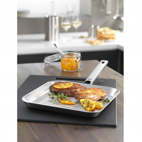 Γκριλ τηγάνι Zwilling Joy Plus 40996024, 24 cm, Ανοξείδωτο ατσάλι 18/10, Επαγωγικό, Inox