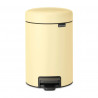Κάδος απορριμμάτων με πεντάλ Brabantia NewIcon 1008836, 3 L, Ομαλό κλείσιμο, Αντιολισθητική βάση, Κίτρινο