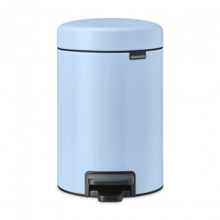 Κάδος απορριμμάτων με πεντάλ Brabantia NewIcon 1005524, 3 L, Ομαλό κλείσιμο, Αντιολισθητική βάση, Γαλάζιο
