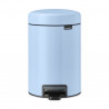 Κάδος απορριμμάτων με πεντάλ Brabantia NewIcon 1005524, 3 L, Ομαλό κλείσιμο, Αντιολισθητική βάση, Γαλάζιο
