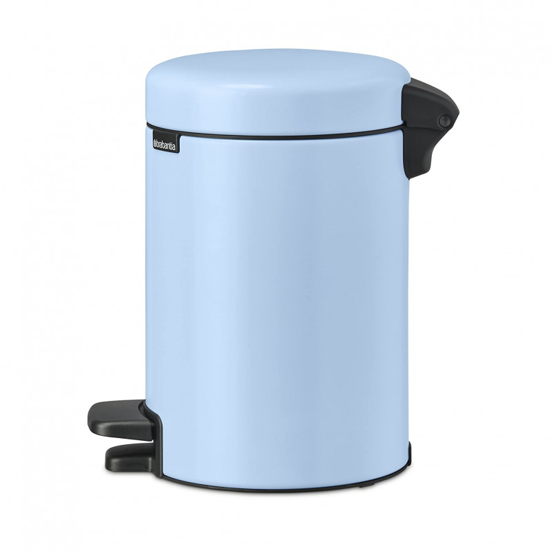Κάδος απορριμμάτων με πεντάλ Brabantia NewIcon 1005524, 3 L, Ομαλό κλείσιμο, Αντιολισθητική βάση, Γαλάζιο