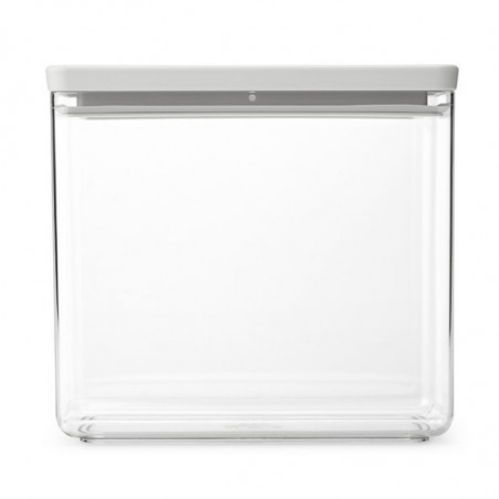 Κουτί αποθήκευσης Brabantia Tasty+ Stackable 1008876, 3,5 l, Σφραγισμένο με σιλικόνη, χωρίς BPA, Ανοιχτό γκρι