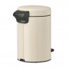 Κάδος απορριμμάτων με πεντάλ Brabantia NewIcon 1005523, 3 L, Ομαλό κλείσιμο, Αντιολισθητική βάση, Μπεζ
