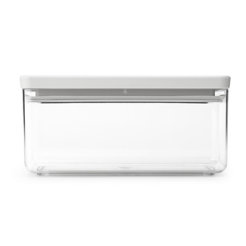 Κουτί αποθήκευσης Brabantia Tasty+ Stackable 1008874, 1,5 l, Σφραγισμένο με σιλικόνη, χωρίς BPA, Ανοιχτό γκρι