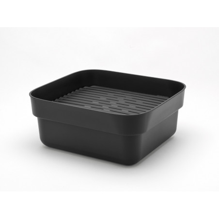 Λεκάνη πλύσης και αποστράγγισης Brabantia 1003315, 16,1 x 37,4 x 34,4 cm, Ασφαλής για πιάτα με αντικολλητική επίστρωση, Σκούρο γκρι