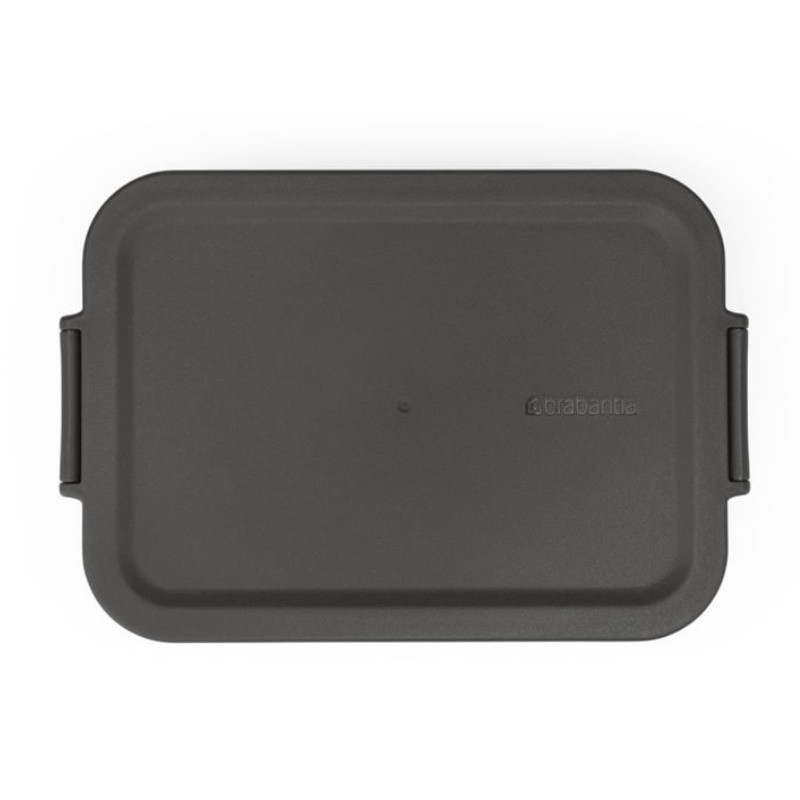Κουτί τροφίμων Brabantia Make&Take 1006281, 1,1 l, Κούμπωμα, χωρίς BPA, Σκούρο γκρι