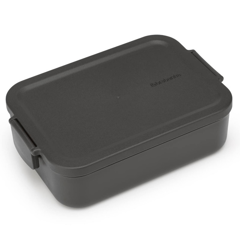 Κουτί τροφίμων Brabantia Make&Take 1006281, 1,1 l, Κούμπωμα, χωρίς BPA, Σκούρο γκρι