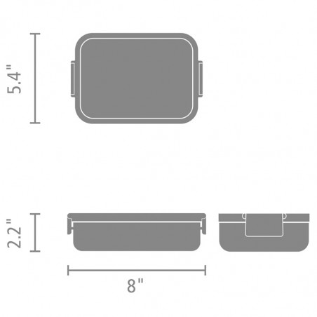 Κουτί τροφίμων Brabantia Make&Take 1006281, 1,1 l, Κούμπωμα, χωρίς BPA, Σκούρο γκρι