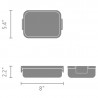 Κουτί τροφίμων Brabantia Make&Take 1006281, 1,1 l, Κούμπωμα, χωρίς BPA, Σκούρο γκρι